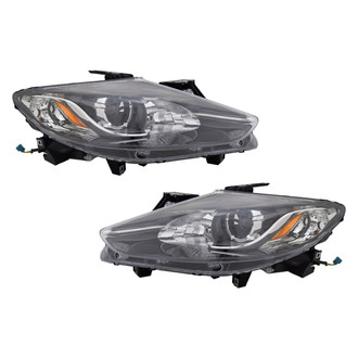 TYC® - Driver and Passenger Side Replacement Headlight Set Lens and Housing (CAPA Certified)