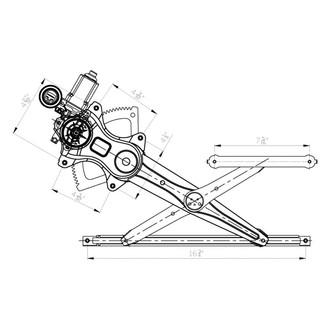 TYC® - Front Passenger Side Power Window Regulator and Motor Assembly
