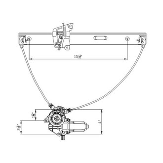 TYC® - Front Driver Side Power Window Regulator and Motor Assembly