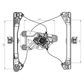 TYC® - Front Driver Side Power Window Regulator and Motor Assembly