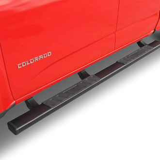 Tyger® - 4" Riser™ Cab Length Black Triangular Step Bars