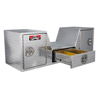 Unique Truck Accessories® RB257D - Brute™ Goose Neck Double Doors 5th Wheel Tool Box