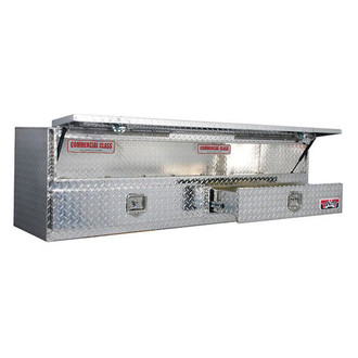 Unique Truck Accessories® - Brute™ High Capacity Contractor Single Door Top Mount Tool Box with Bottom Drawers
