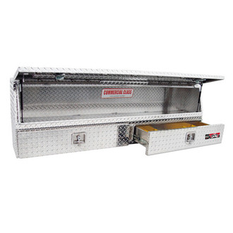 Unique Truck Accessories® - Brute™ Contractor Single Door Top Mount Tool Box with Bottom Drawers