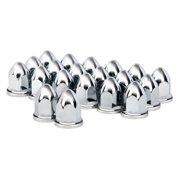 United Pacific® - Chrome Steel Bullet Nut Cover with Flange