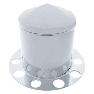 United Pacific® - Chrome Pointed Rear Axle Cover Kit