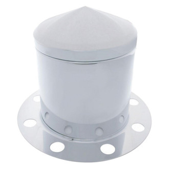 United Pacific® - Chrome Pointed Rear Axle Cover Kit
