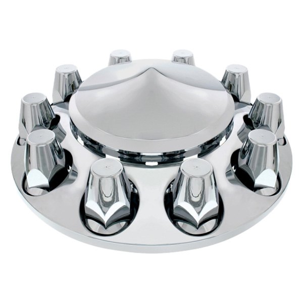 United Pacific® - Chrome Pointed Front Axle Cover Kit