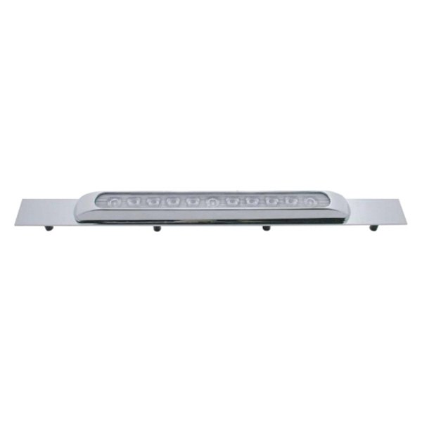United Pacific® - Chrome Top Mud Flap Plate with 11 LED 17" Light Bar