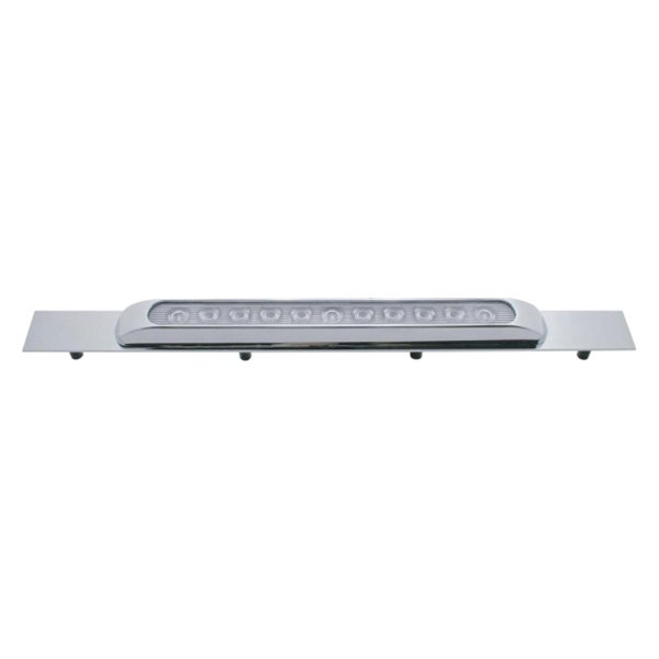 United Pacific® - Chrome Top Mud Flap Plate with 11 LED 17" Light Bar