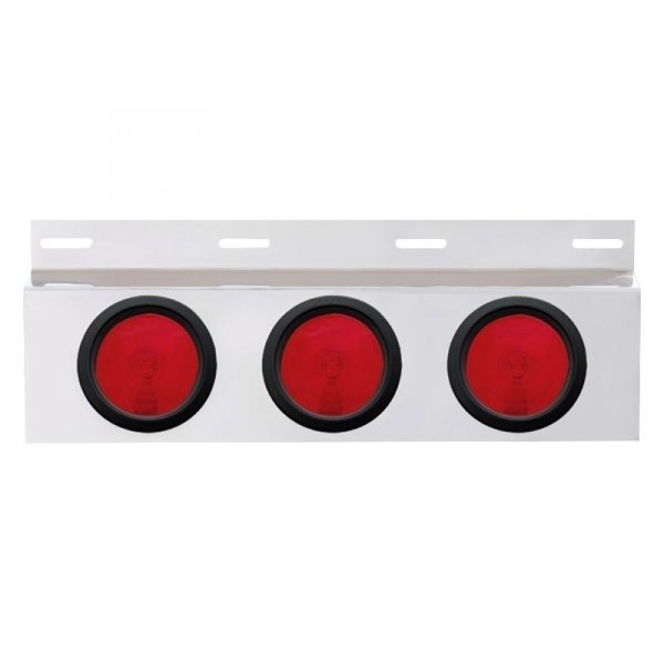 United Pacific® - Top Mud Flap Plate with Three 4" Lights