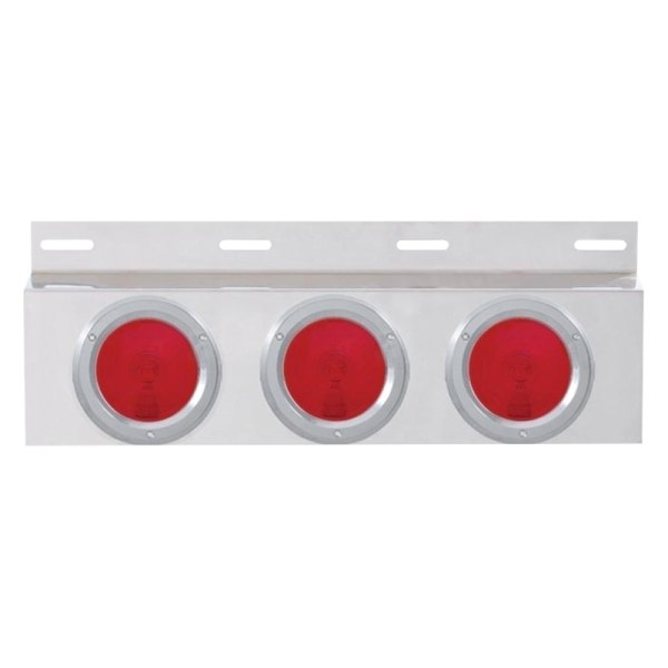 United Pacific® - Top Mud Flap Plate with Three 4" Lights