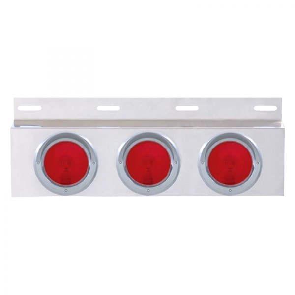 United Pacific® - Top Mud Flap Plate with Three 4" Lights