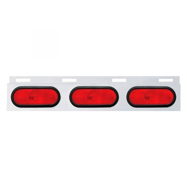 United Pacific® - Top Mud Flap Plate with 3 Oval Lights