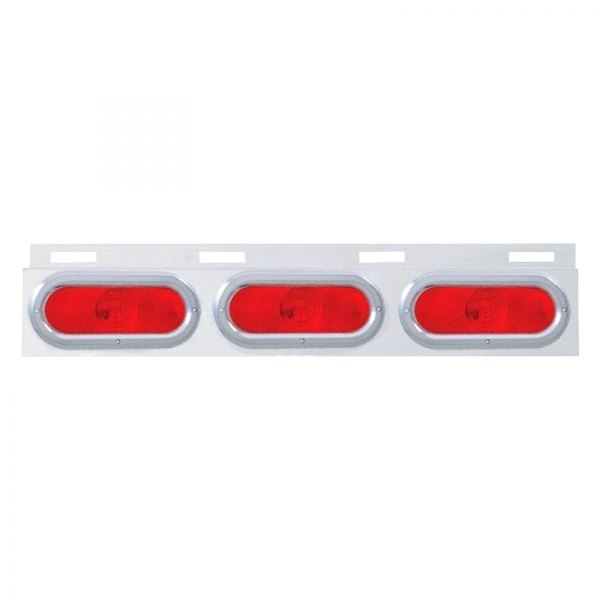 United Pacific® - Top Mud Flap Plate with 3 Oval Lights