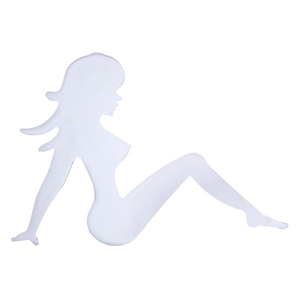 United Pacific® - Sitting Lady Chrome Facing Right Emblem Cutout