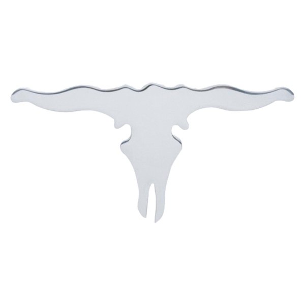 United Pacific® - Small Long Horn Skull Chrome Emblem Cutout