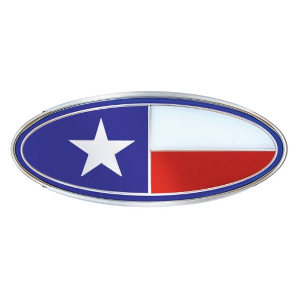 United Pacific® - Peterbilt "Texas Flag" Oval Chrome Hood Emblem