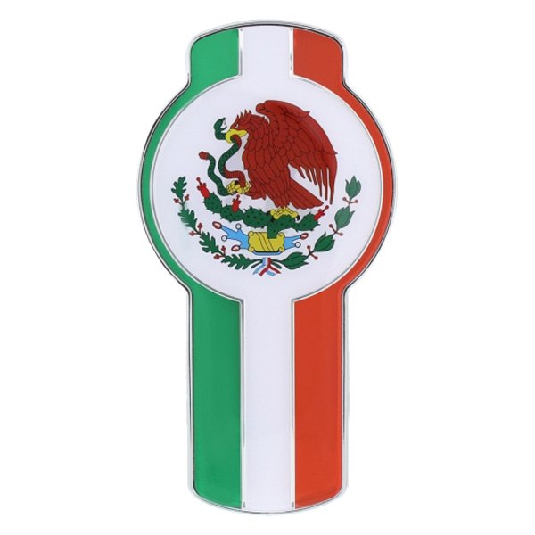 United Pacific® - "Mexico Flag" Chrome Die-Cast Side Vent Emblem