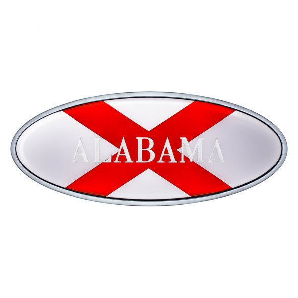 United Pacific® - Peterbilt "Alabama Flag" Oval Chrome Hood Emblem