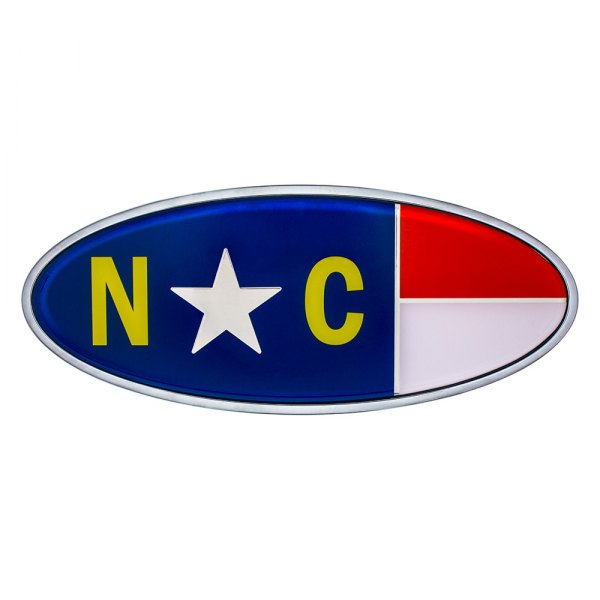 United Pacific® - Peterbilt "North Carolina Flag" Oval Chrome Hood Emblem