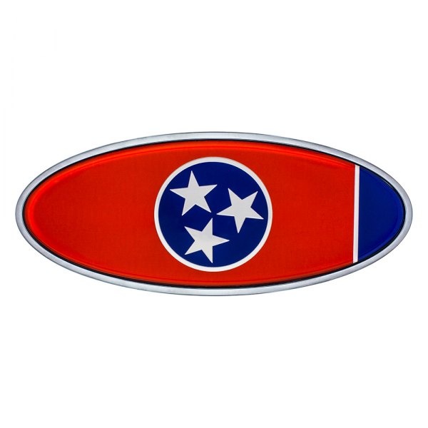 United Pacific® - Peterbilt "Tennessee Flag" Oval Chrome Hood Emblem