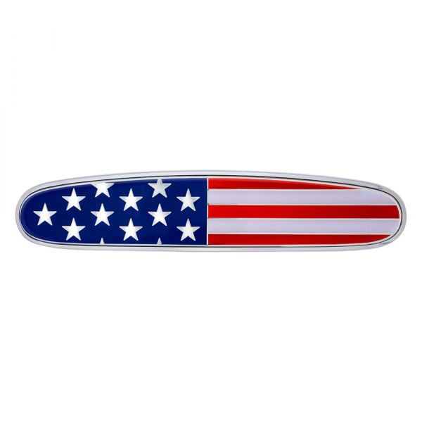 United Pacific® - Freightliner "USA Flag" Oval Chrome Hood Emblem
