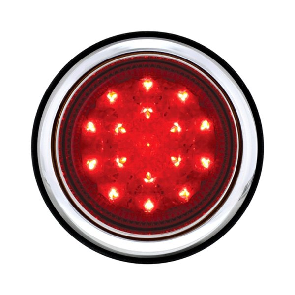 United Pacific® - Black/Red Round LED Tail Light