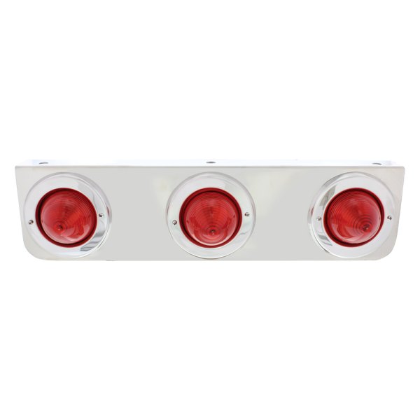 United Pacific® - Light Bracket with Three Beehive Lights and Bezel