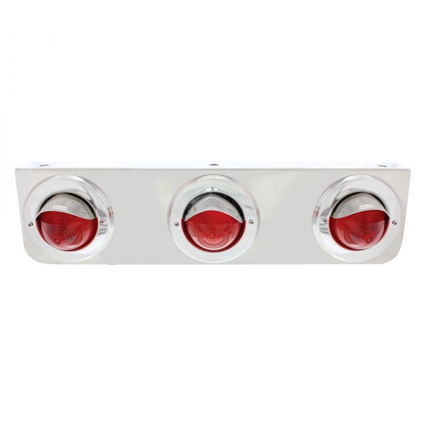 United Pacific® - Light Bracket with Three Beehive Lights and Visor