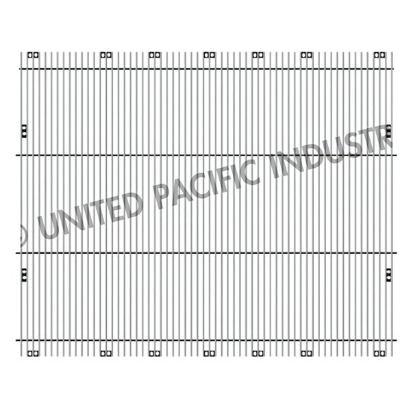 United Pacific® - 1-Pc Clear Coated Vertical Billet Main Grille