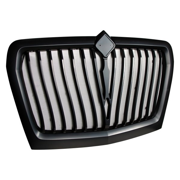 United Pacific® - 1-Pc Curved Style Black Vertical Billet Main Grille