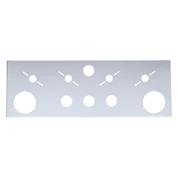 United Pacific® - Deluxe Series Rear Center Panel with Two 4" and Four 2" and Four Universal Light Cutouts