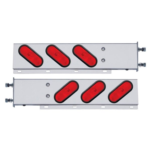 United Pacific® - Spring Loaded Light Bars with Six Oval Lights and Grommets