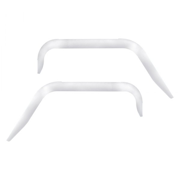 United Pacific® - Tape-On Door Window Shade Polished Front Wind Deflectors