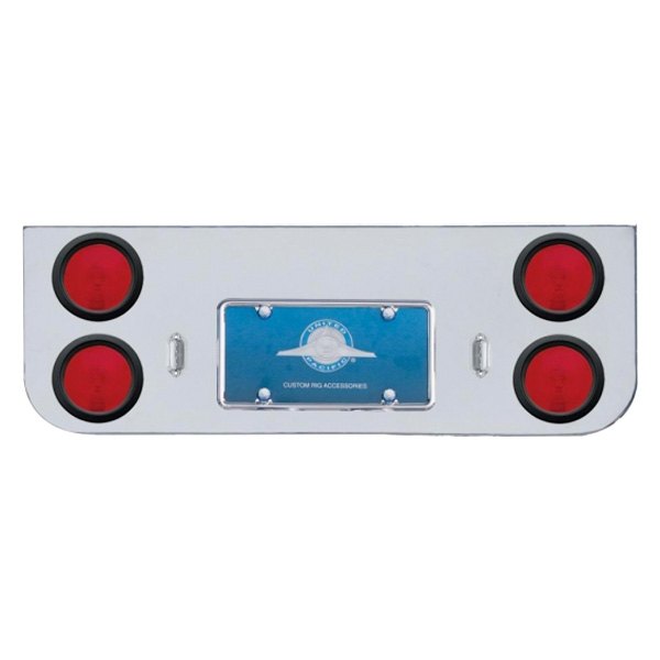 United Pacific® - Rear Center Panel with Four 4" Lights and Grommets