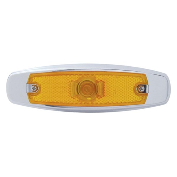 United Pacific® - Peterbilt style Chrome/Amber Crystal Side Marker Light