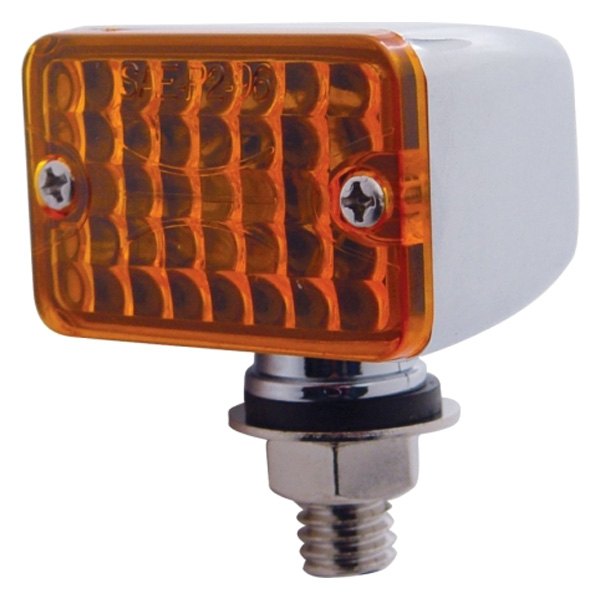 United Pacific® - Small 1.75" Chrome Housing Amber Light