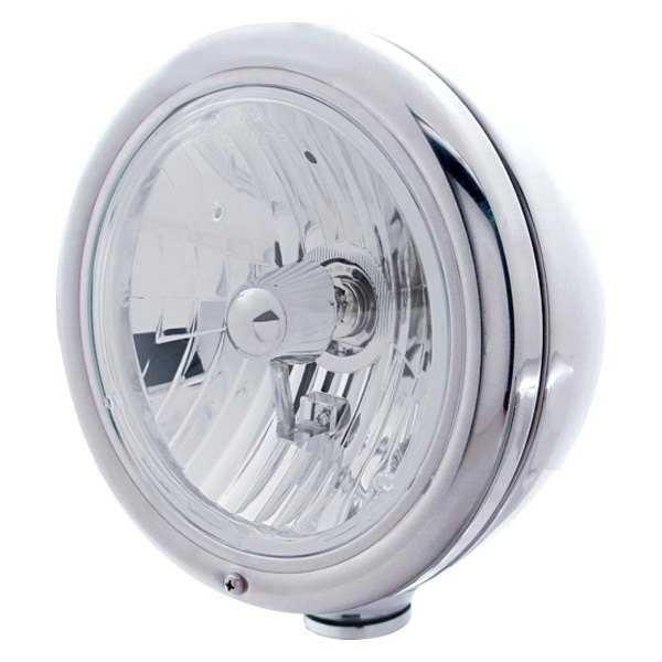 United Pacific® - 7" Round Chrome Classic Style Crystal Headlight