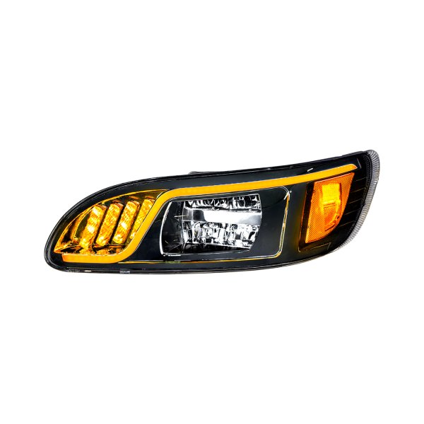 United Pacific® - Driver Side Black Switchback DRL Bar LED Headlight