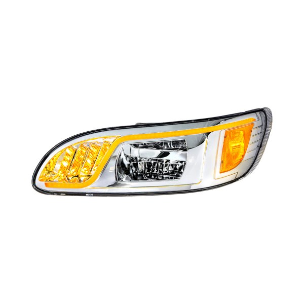 United Pacific® - Driver Side Chrome Switchback DRL Bar LED Headlight