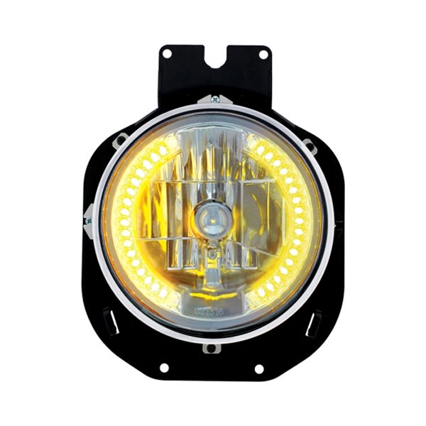 United Pacific® - Chrome Euro Headlight with Amber LED Halo, Freightliner Century