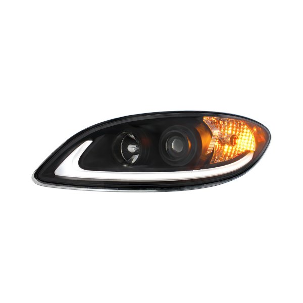 United Pacific® - Driver Side Black LED DRL Bar Projector Headlight, International ProStar