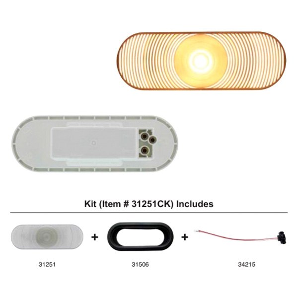 United Pacific® - 6" Oval Euro Backup Light