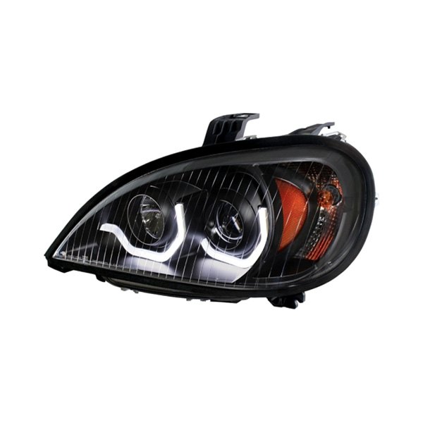 United Pacific® - Driver Side Black LED DRL Bar Projector Headlight, Freightliner Columbia