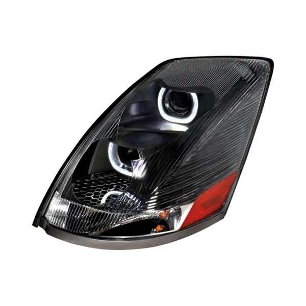 United Pacific® - Driver Side Black LED Halo Projector Headlight