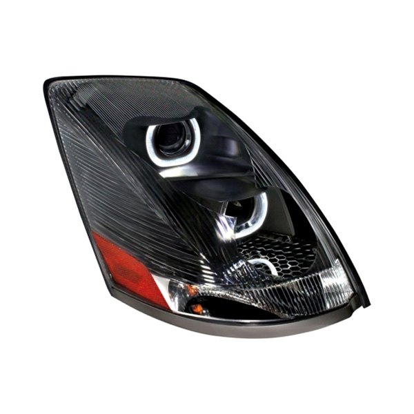 United Pacific® - Passenger Side Black LED Halo Projector Headlight