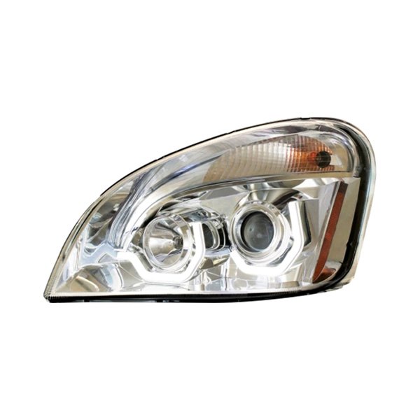 United Pacific® - Driver Side Chrome LED DRL Bar Projector Headlight, Freightliner Cascadia