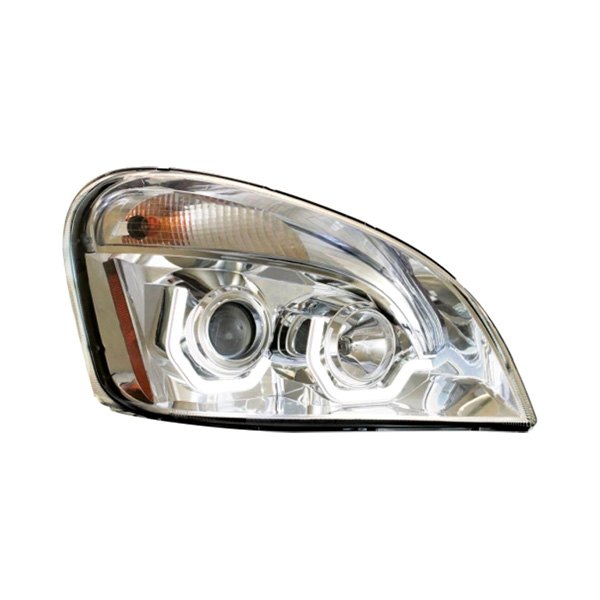 United Pacific® - Passenger Side Chrome LED DRL Bar Projector Headlight, Freightliner Cascadia