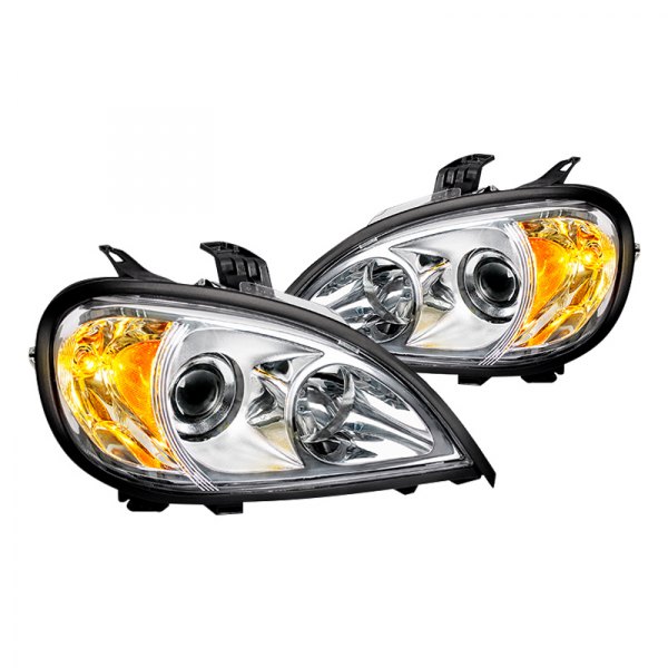United Pacific® - Chrome Projector Headlights, Freightliner Columbia